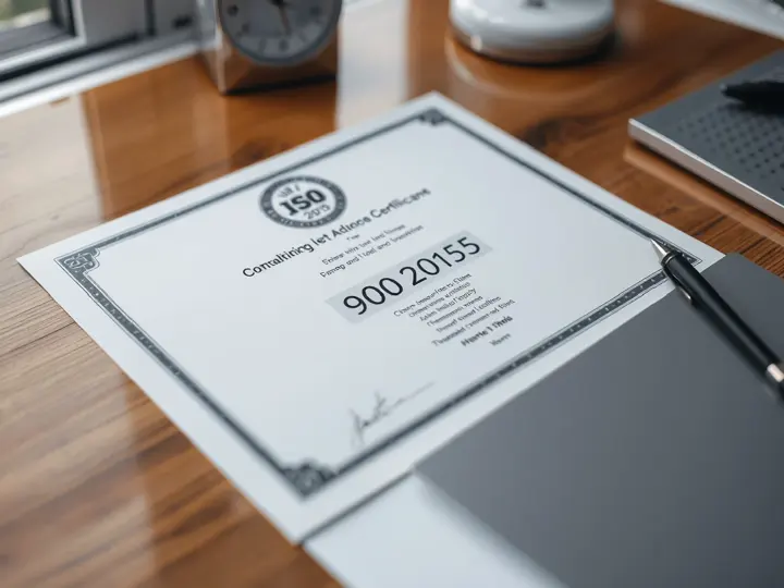 ISO 9001:2015认证证书与冲孔板样品